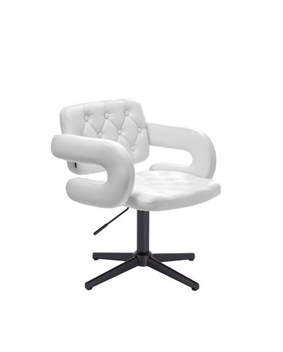 SURF - Białe obrotowe krzesło - czarny krzyżak