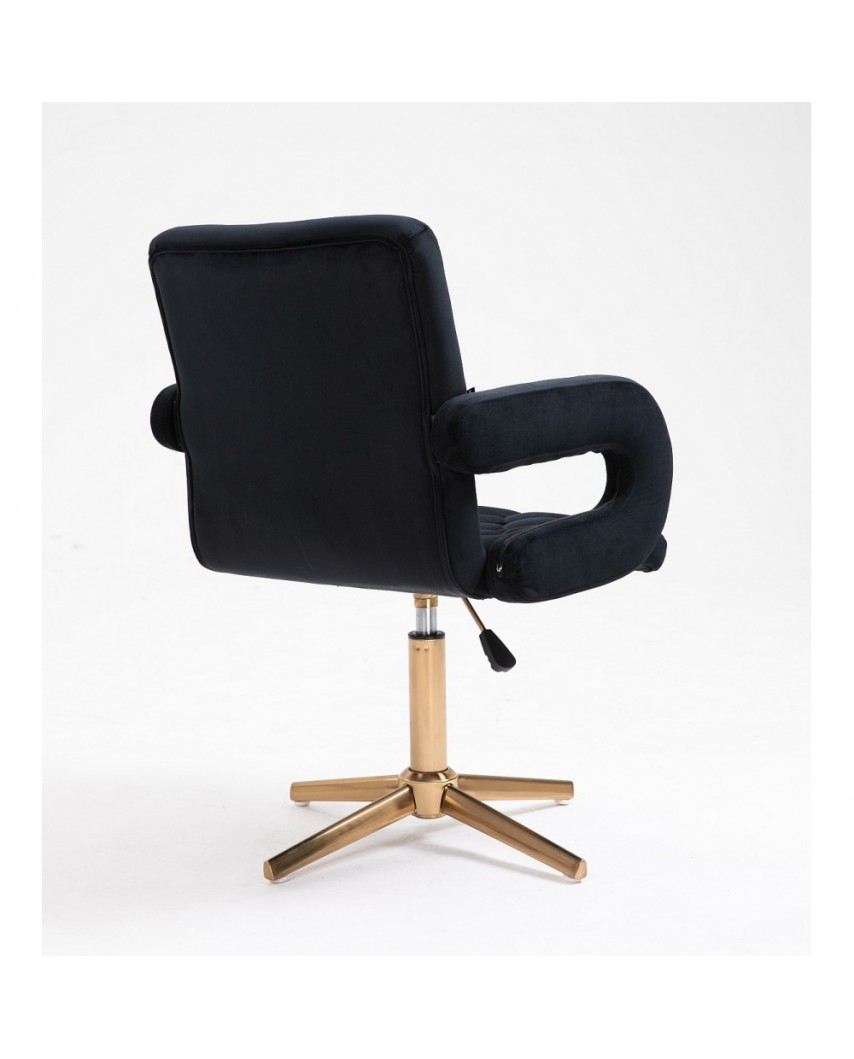 Krzesło biurowe SURF BIS czarne - złoty krzyżak