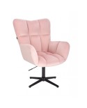 Designerski fotel PEDRO pudrowy róż