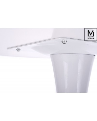 MODESTO stół TULIP FI 90 biały - MDF, podstawa metalowa