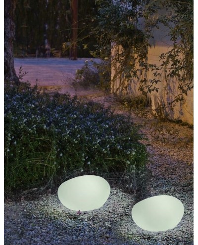 NEW GARDEN lampa ogrodowa PETRA 40 biała - LED
