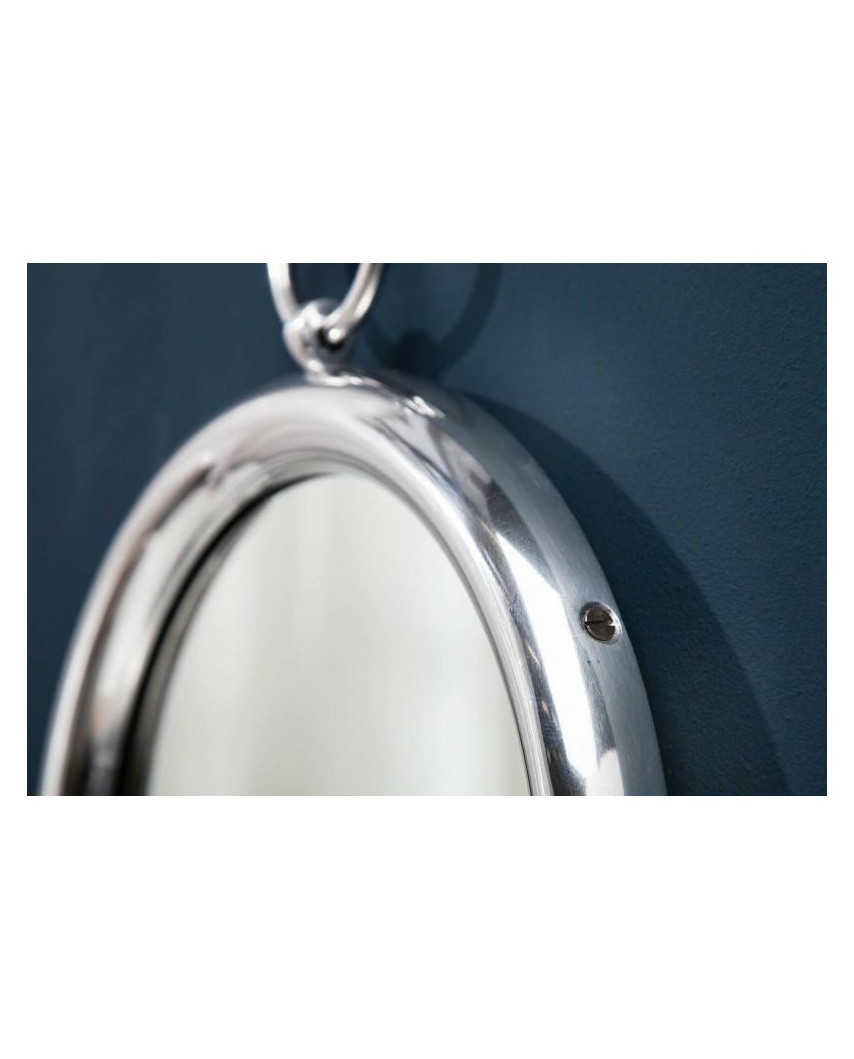 INVICTA lustro wiszące PORTRET 30cm srebrne - metal, szkło
