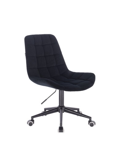 Krzesło czarne w stylu skandynawskim NIKLAS - kółka czarne