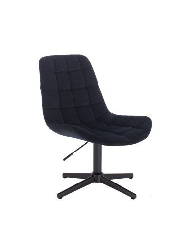 Czarne krzesło w stylu loft NIKLAS - czarna podstawa krzyżak