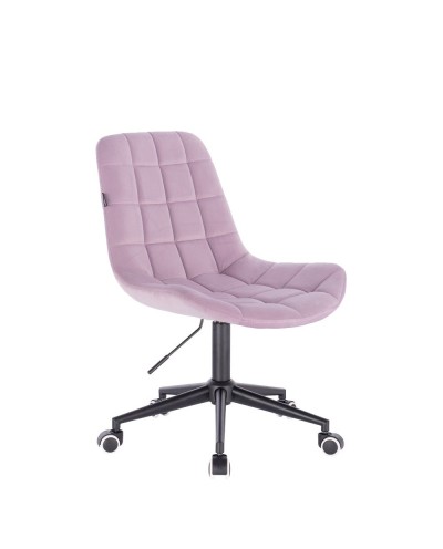 Krzesło w stylu skandynawskim NIKLAS wrzosowe - kółka czarne