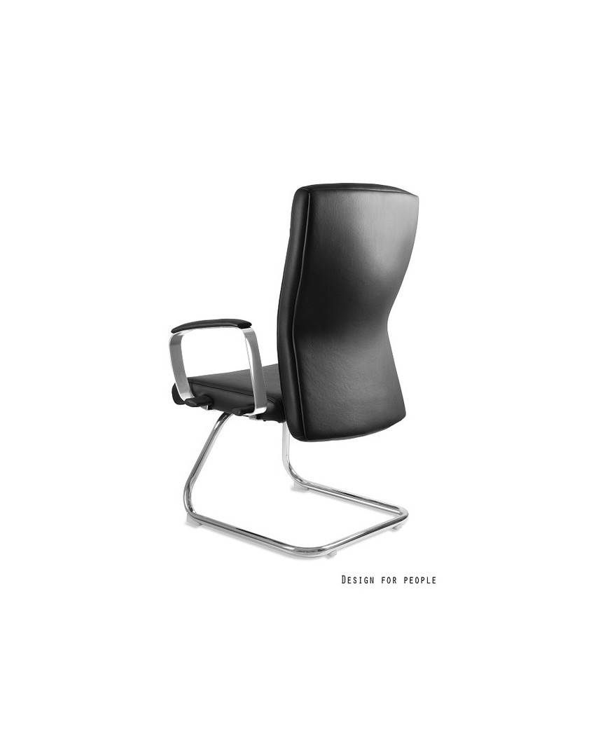 Krzesło konferencyjne ADELLA SKID czarne biurowe