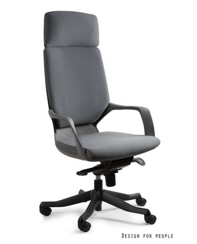 Fotel biurowy APOLLO szara tapicerka / czarna konstrukcja