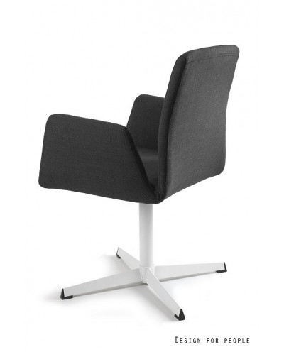 Materiałowe krzesło biurowe BRAVA czarne obrotowe