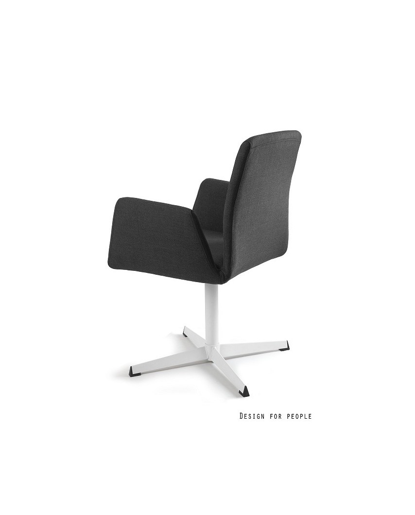 Materiałowe krzesło biurowe BRAVA czarne obrotowe