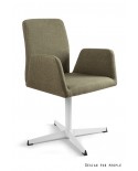 Materiałowe krzesło biurowe BRAVA zielone obrotowe