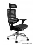 Fotel ergonomiczny ERGOTECH czarny / chromowany