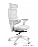 Biały fotel ergonomiczny ERGOTECH WHITE FRAME biała podstawa