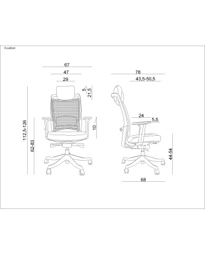 Przewiewny fotel ergonomiczny FULKRUM siatka - Unique