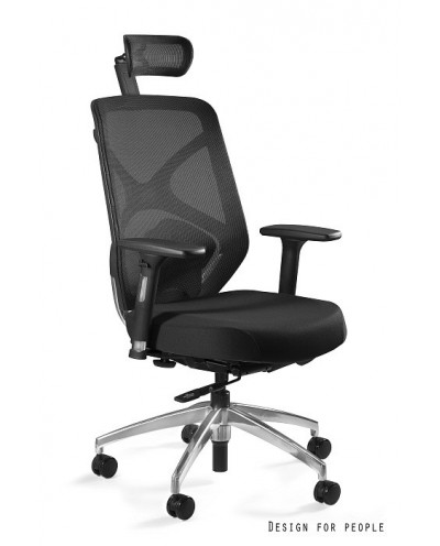 Fotel ergonomiczny HERO czarny / siatka NWH, tkanina BLH - Unique