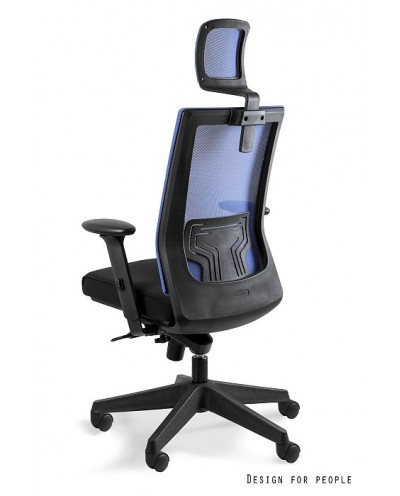 Fotel ergonomiczny NEZ do biurka - niebieski