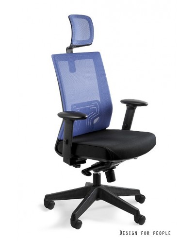 Fotel ergonomiczny NEZ do biurka - niebieski