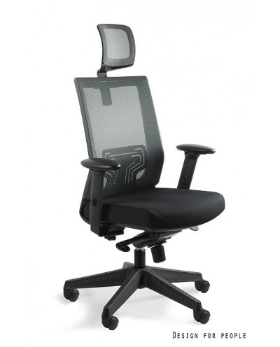 Fotel ergonomiczny NEZ do biurka - szary