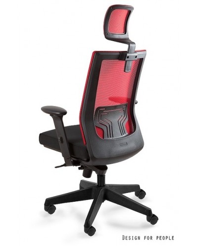 Fotel ergonomiczny NEZ do biurka - czerwony