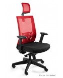 Fotel ergonomiczny NEZ do biurka - czerwony