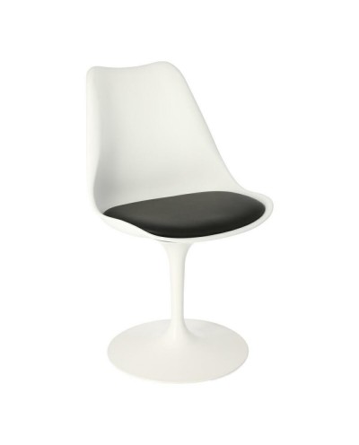Krzesło Tulip Basic białe/czarna poduszk a